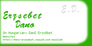erzsebet dano business card