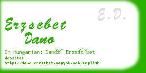 erzsebet dano business card